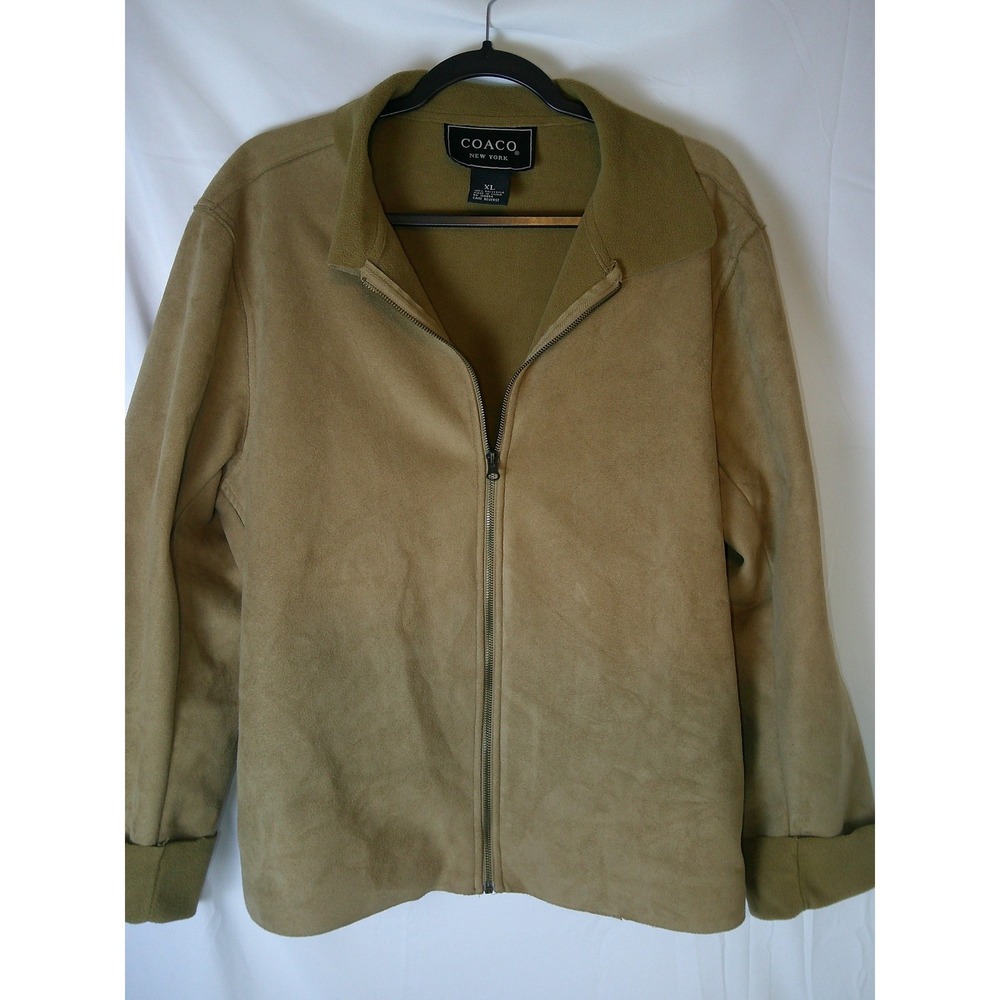 COACO New York Women's Tan Suede Like Jacket Size XL‎